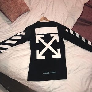 off white long sleeve shirt